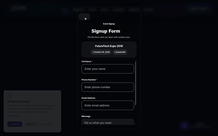 Screenshot of futuretechexpo.org