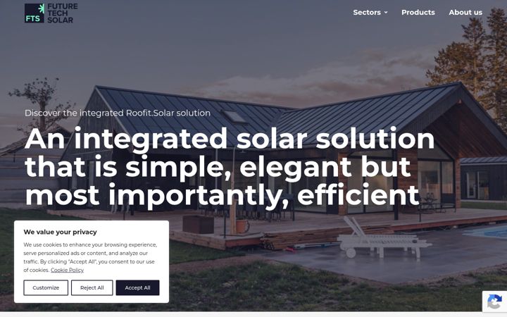 Skærmbillede af futuretechsolar.co.uk