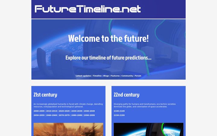Screenshot of futuretimeline.net