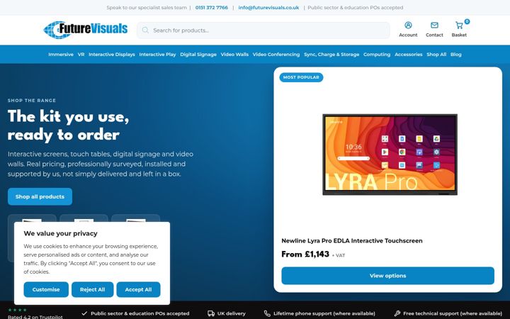 Screenshot of futurevisuals.co.uk