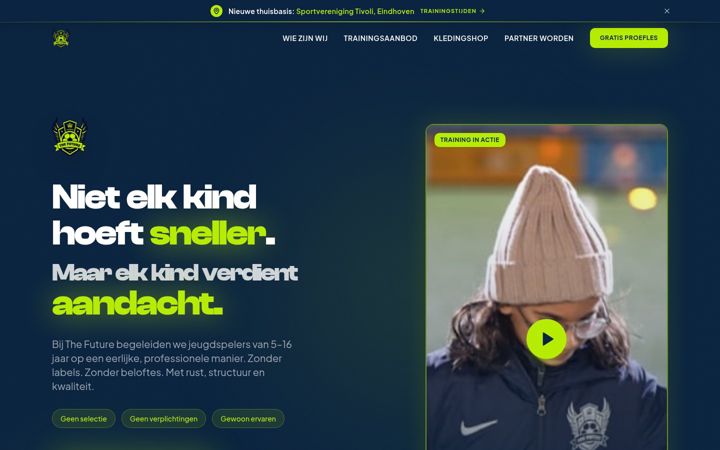 Screenshot of futurevoetbal.nl