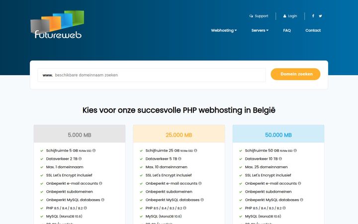 Screenshot of futureweb.be