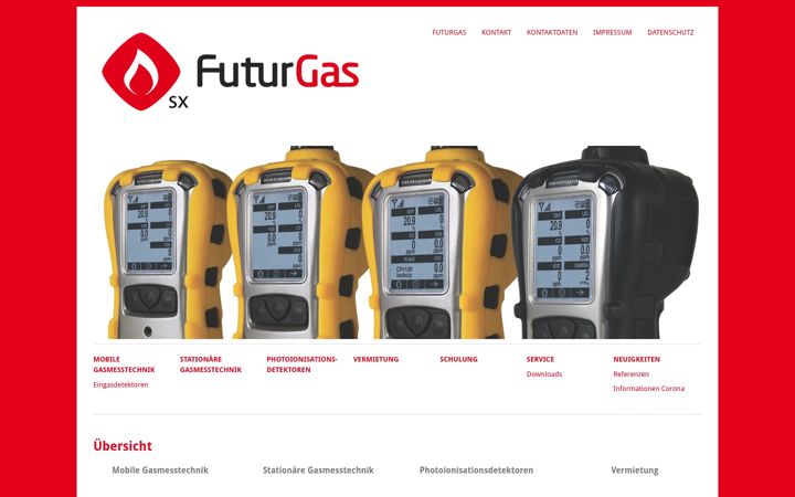 Posnetek zaslona futurgas.de