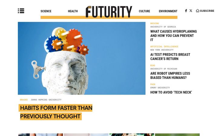 Screenshot di futurity.org