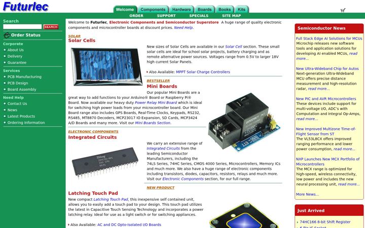 Screenshot of futurlec.com