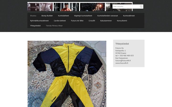 Snimka zaslona za futurofit.fi