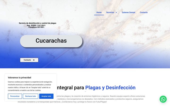 Screenshot of futurplagas.es