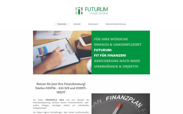 Posnetek zaslona futurum-finanz.de