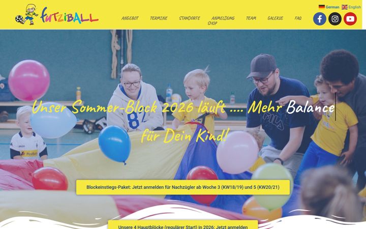 Screenshot von futziball.de