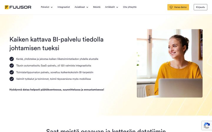 Snimka zaslona za fuusor.fi