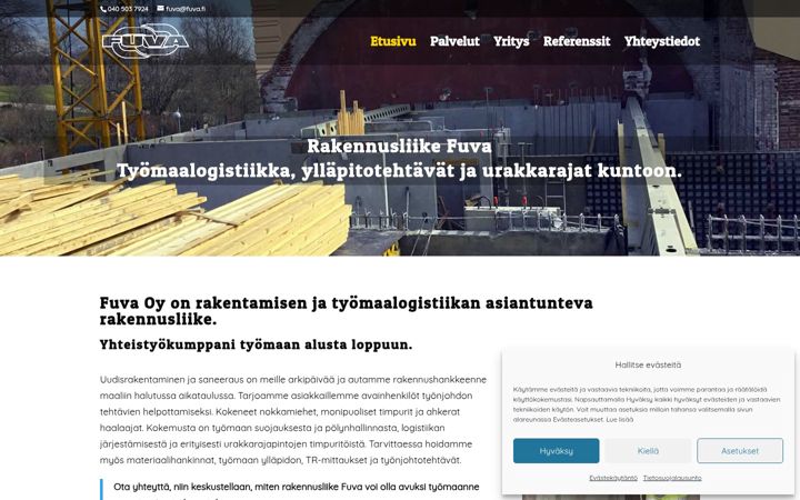 Snimka zaslona za fuva.fi