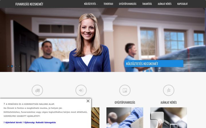 Screenshot of fuvarozas-kecskemet.hu