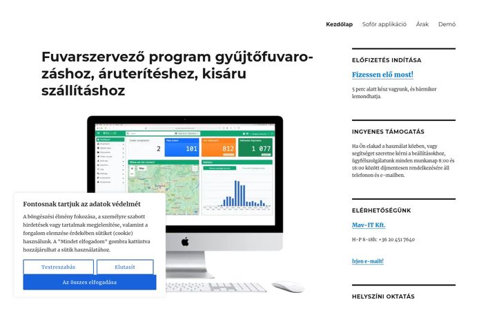 Screenshot of fuvarprogram.com