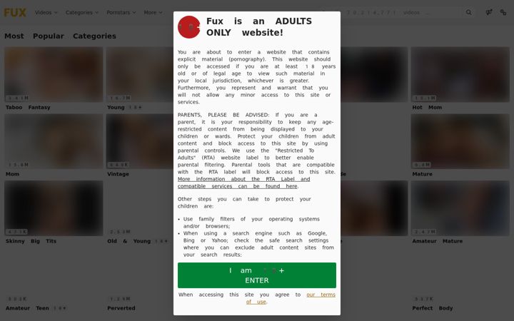 Screenshot του fux.com