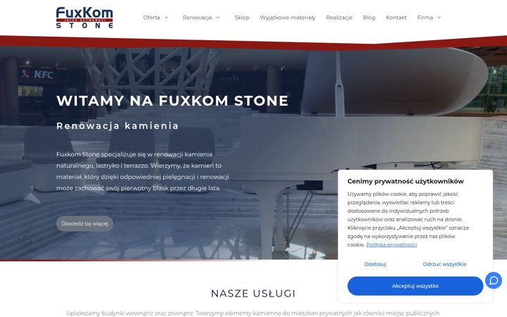 Screenshot of fuxkom.com.pl