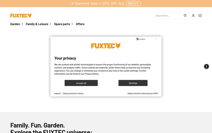 Screenshot of fuxtec.co.uk