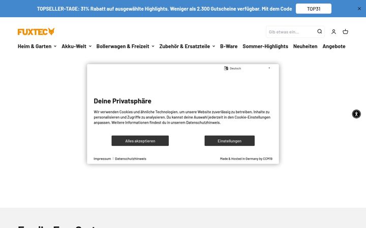 Captura de pantalla de fuxtec.de