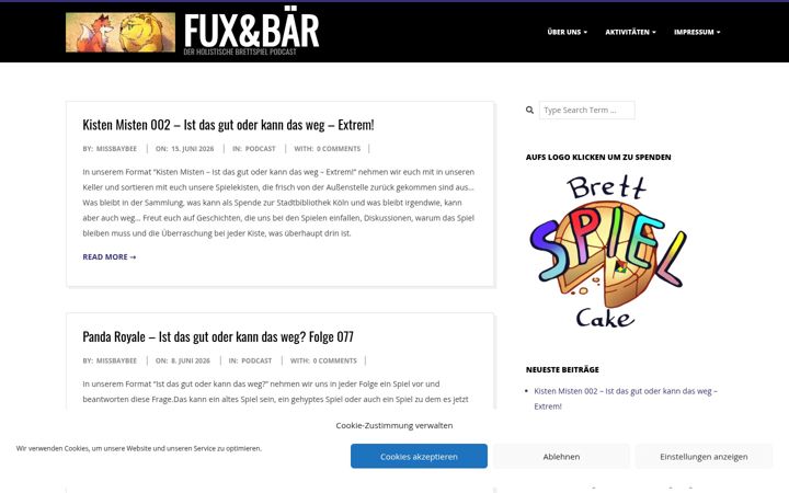 Screenshot of fuxundbaer.de