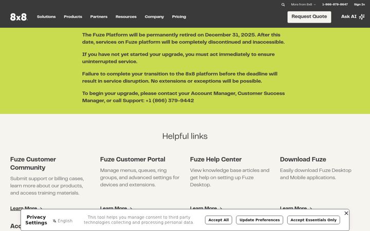 Screenshot of fuze.com