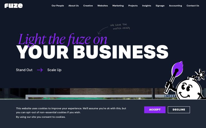 Screenshot of fuzeagency.co.uk