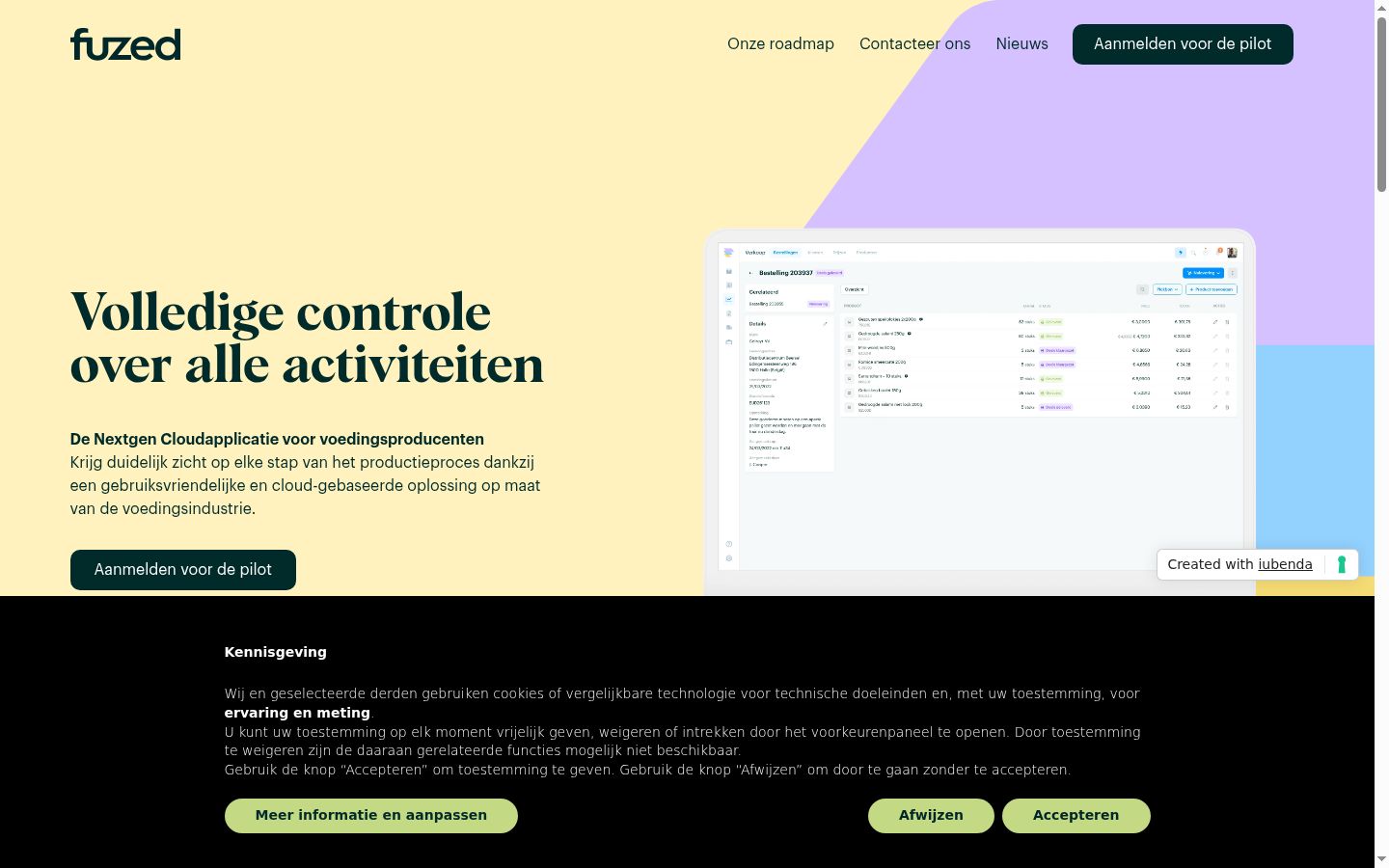 Screenshot tal-banner tal-kunsens muri qabel kwalunkwe interazzjoni