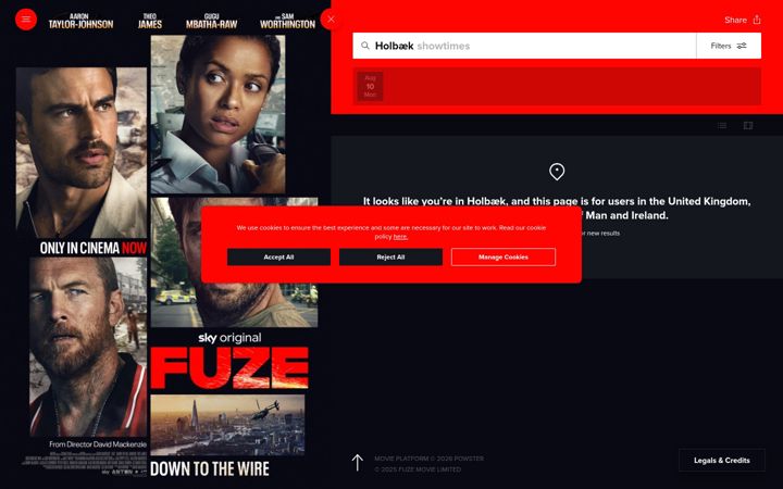 Screenshot of fuzefilm.co.uk