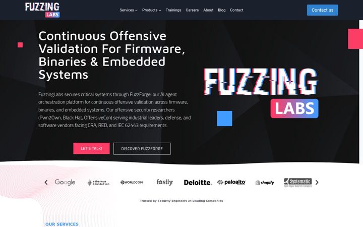 Screenshot of fuzzinglabs.com