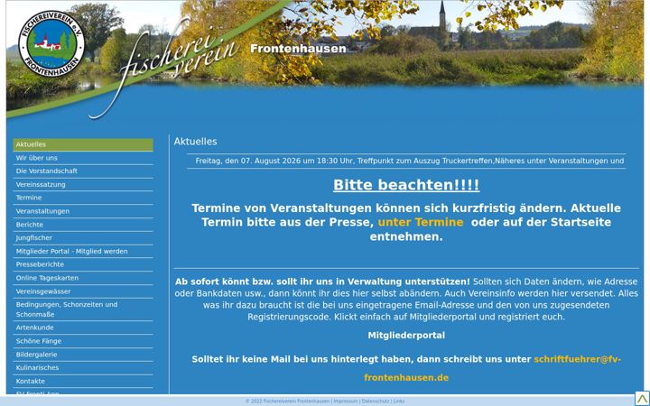 Screenshot ta' fv-frontenhausen.de