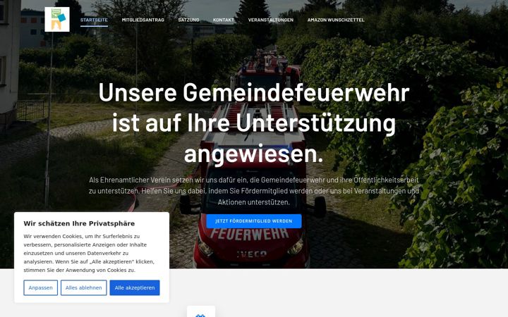 Screenshot ta' fv-gemeindefeuerwehr-sundhagen.de