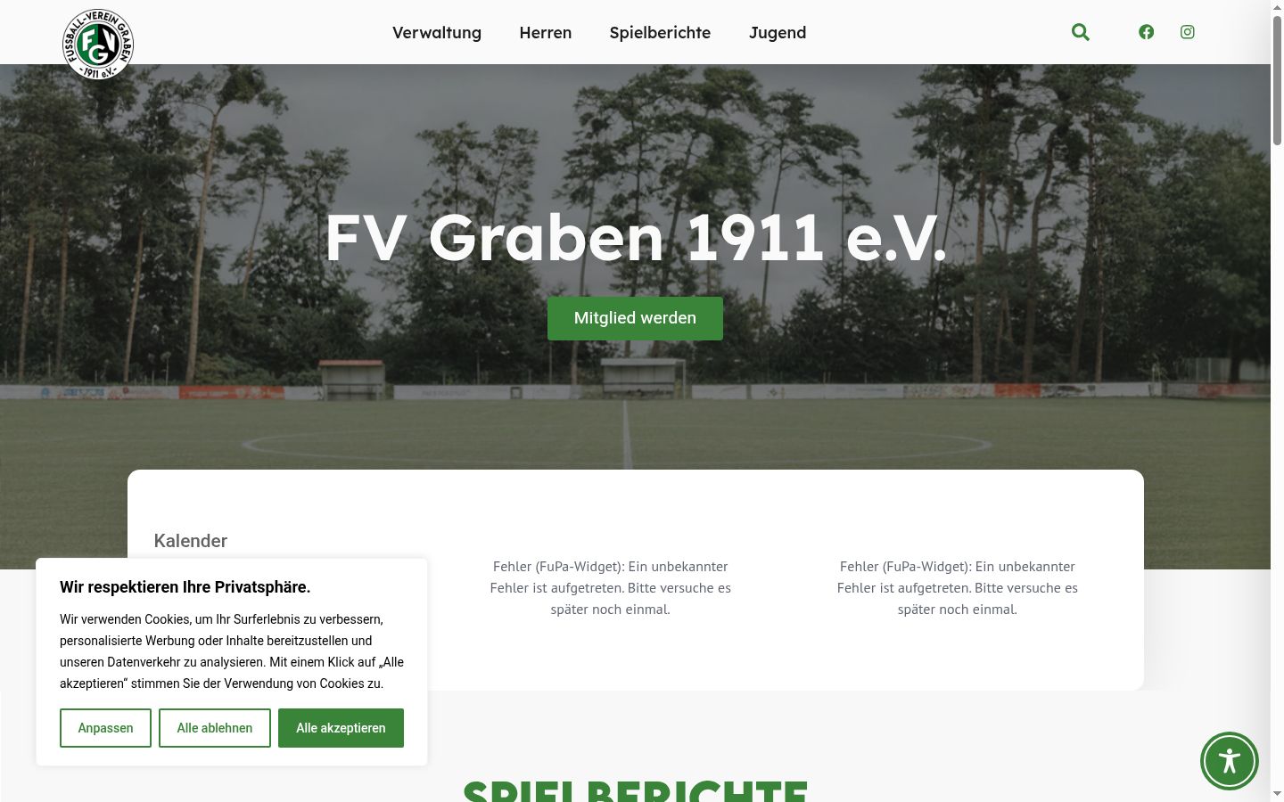 Screenshot tal-banner tal-kunsens muri qabel kwalunkwe interazzjoni