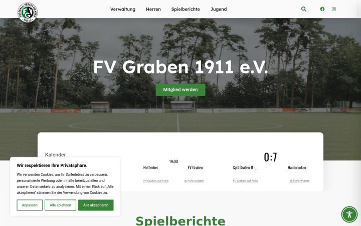 Screenshot ta' fv-graben.de