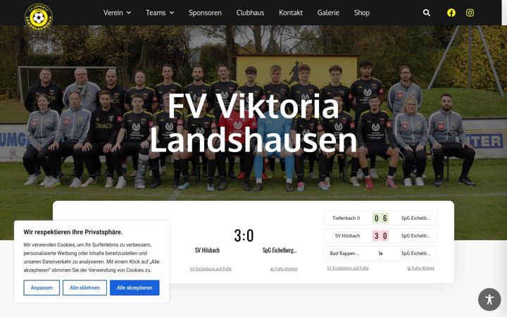 Posnetek zaslona fv-landshausen.de