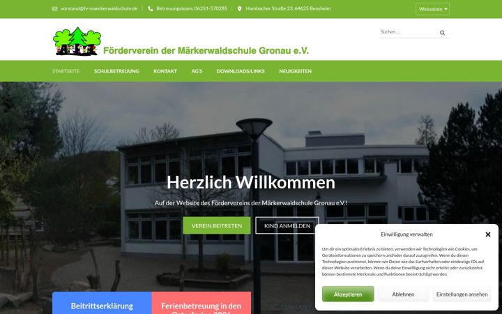 Screenshot ta' fv-maerkerwaldschule.de