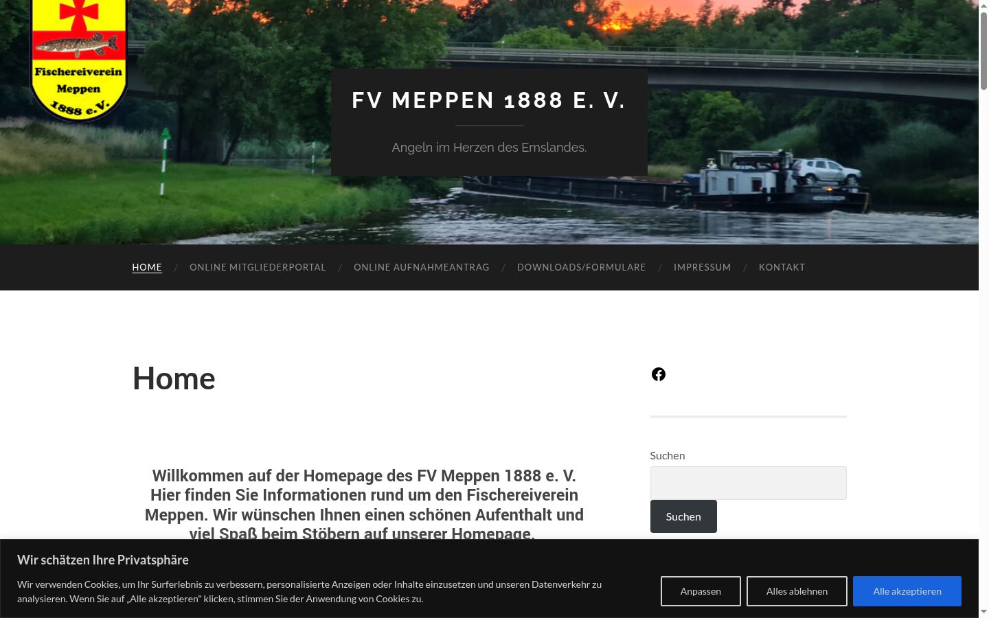 Screenshot van de toestemmingsbanner zoals getoond vóór enige interactie