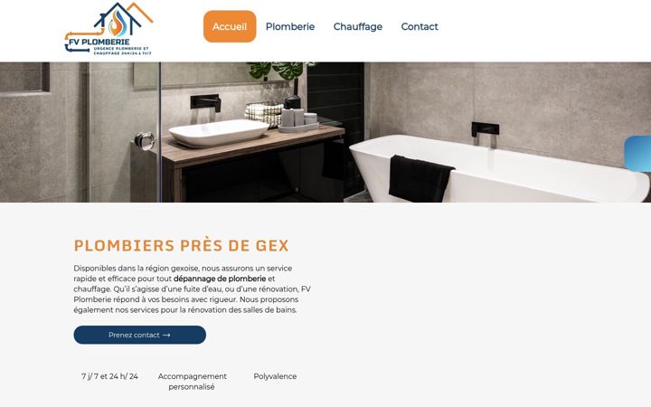 Screenshot of fv-plomberie.fr