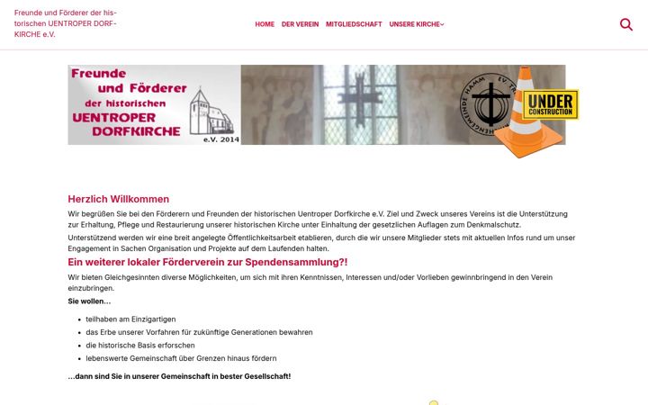 Screenshot of fv-uentroperdorfkirche.de