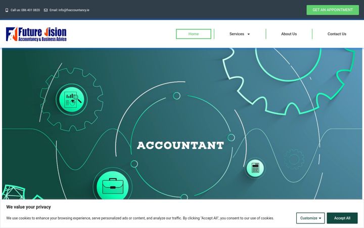 Ekraanipilt saidist fvaccountancy.ie