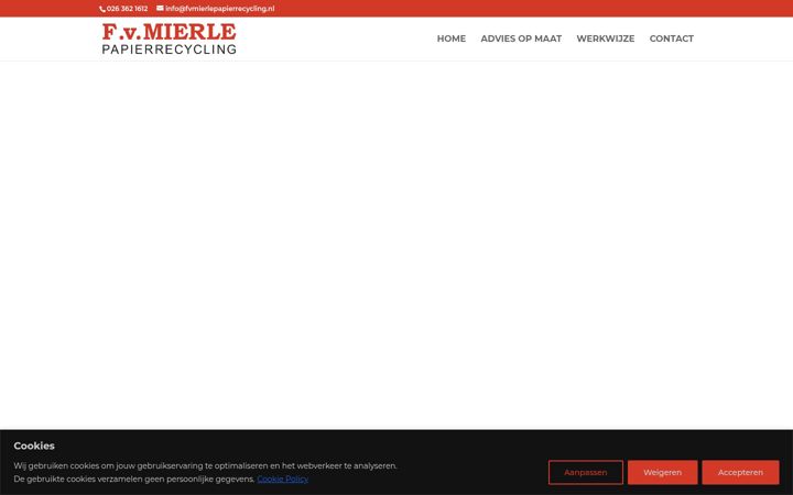 Screenshot of fvanmierlepapierrecycling.nl