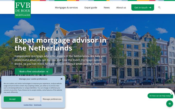 Screenshot of fvbdeboer.nl