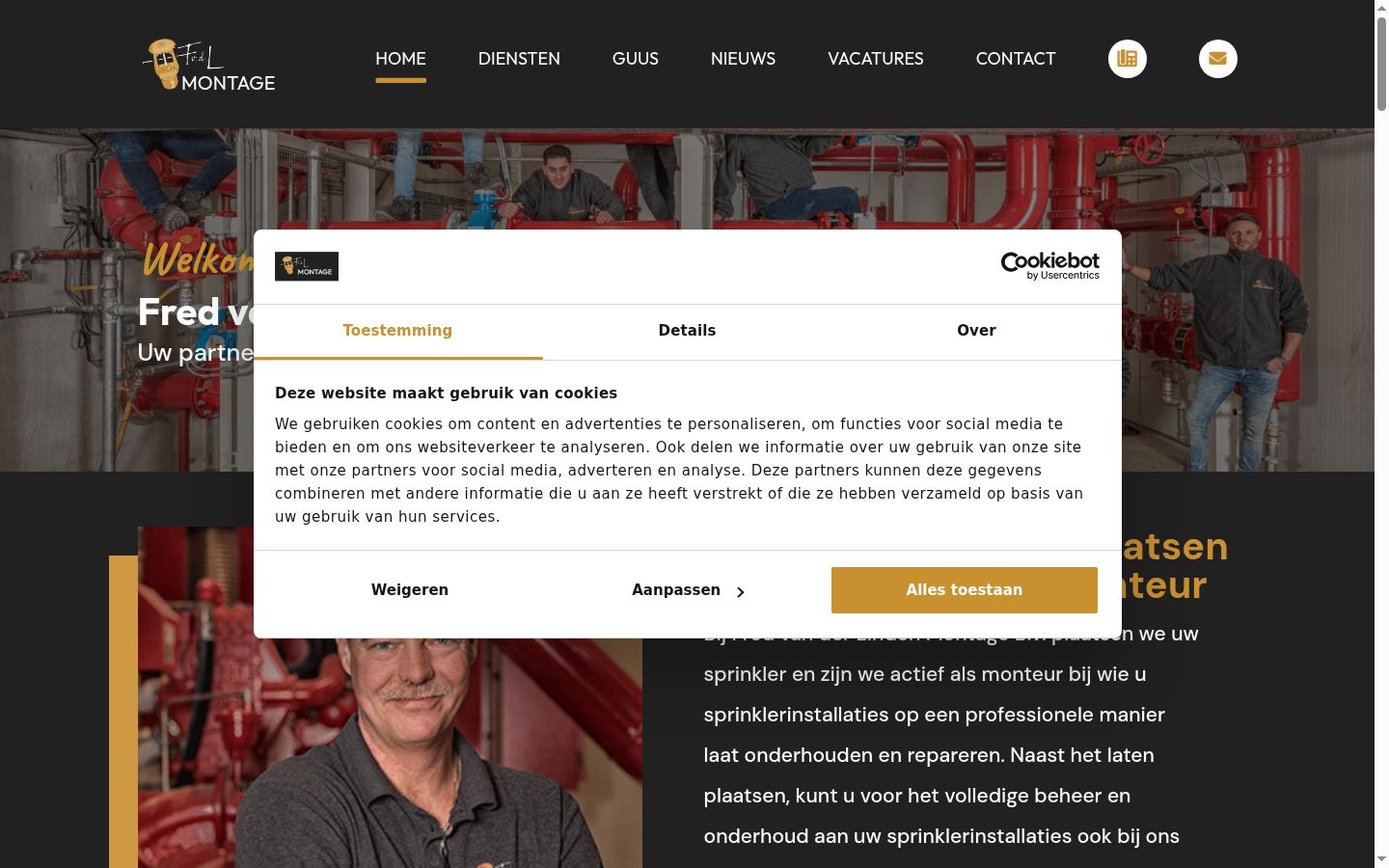 Screenshot tal-banner tal-kunsens muri qabel kwalunkwe interazzjoni