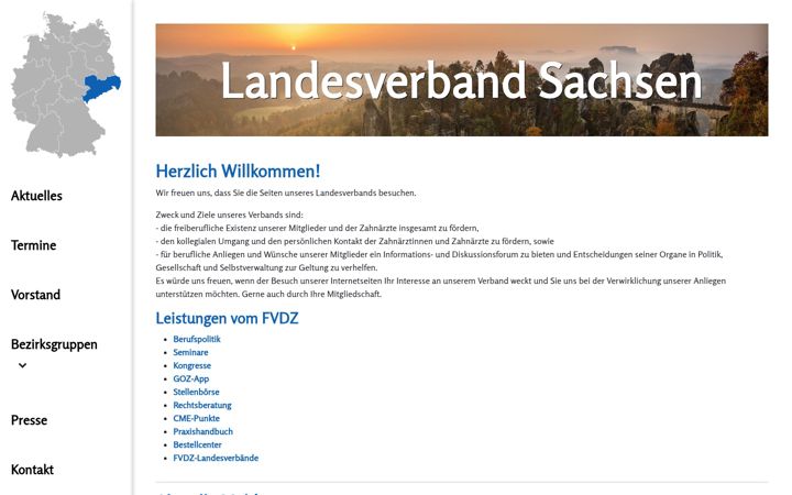 Screenshot of fvdz-sachsen.de