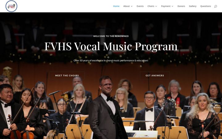 Screenshot of fvhsvocalmusic.com