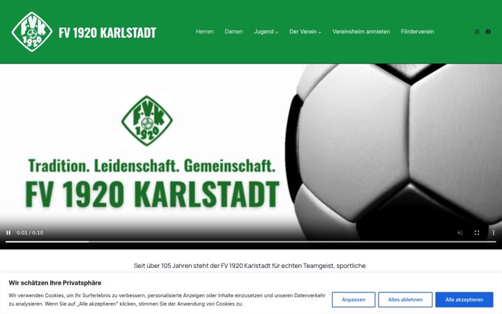 Screenshot of fvkarlstadt.de