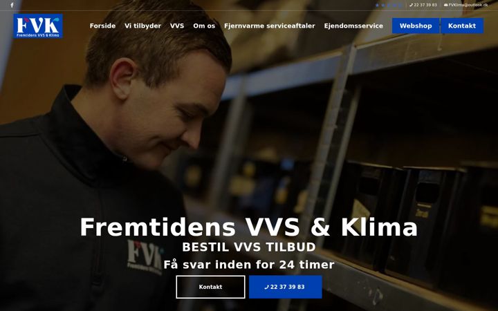 Screenshot of fvklima.dk
