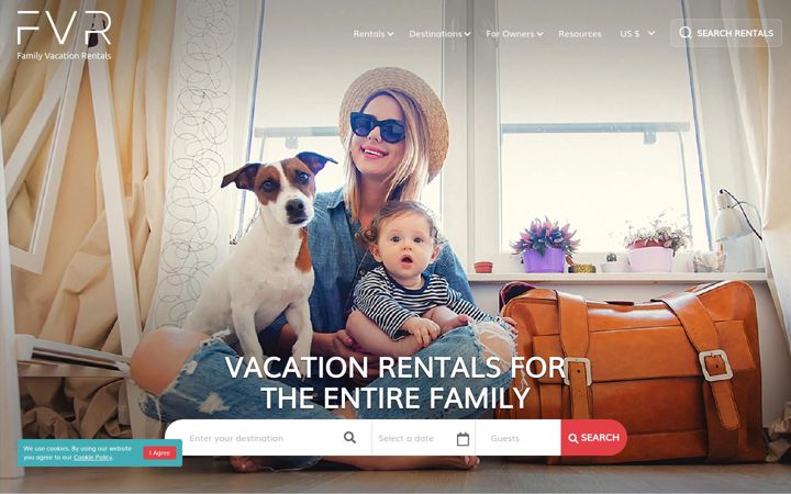 Екранна снимка на fvrentals.com