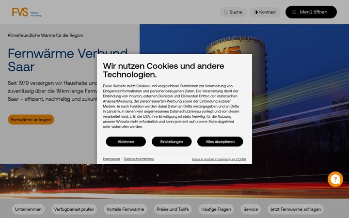 Screenshot of fvs.de