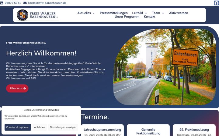 Snímek obrazovky fw-babenhausen.de