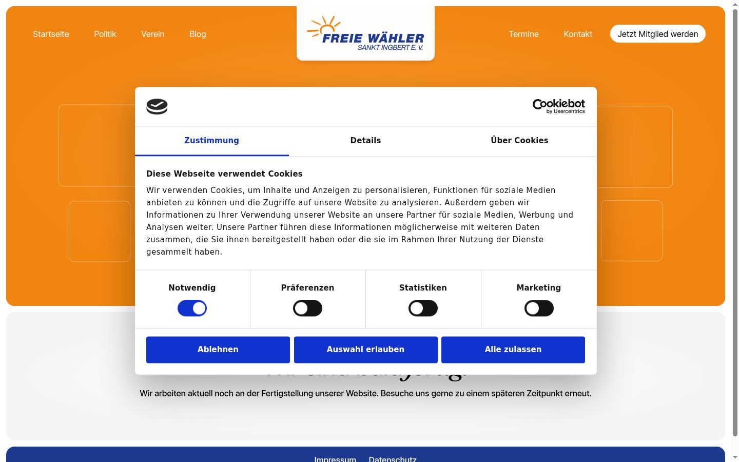Sutikimo reklamjuostės, rodytos prieš bet kokią sąveiką, ekrano kopija