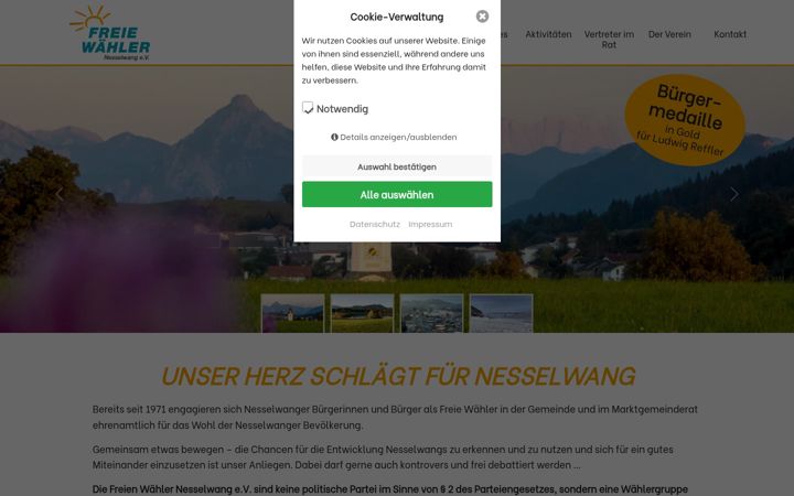 Snímek obrazovky fw-nesselwang.de
