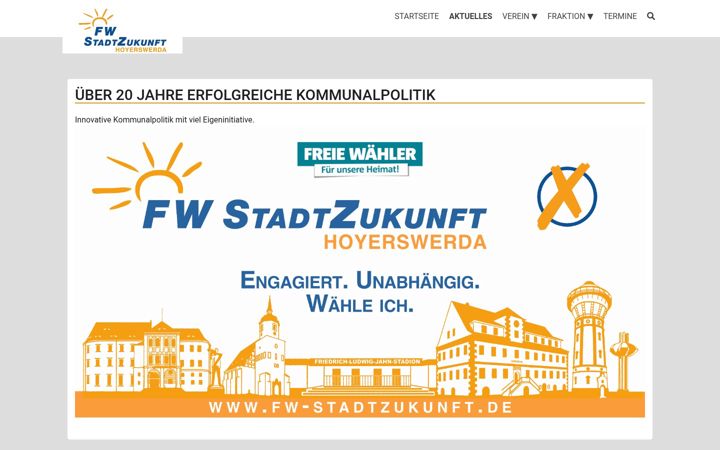 Posnetek zaslona fw-stadtzukunft.de